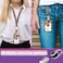 Boutilon ID Badge Holder with LanyardRetractable ID Badge Card Holders Detachable Neck Lanyard Strap with Badge Reel and Vertical ID Holder for Nurse Students Teachers Office StaffFlower Orange