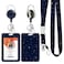 Boutilon ID Badge Holder with LanyardRetractable ID Badge Card Holders Detachable Neck Lanyard Strap with Badge Reel and Vertical ID Holder for Nurse Students Teachers Office StaffMeteor