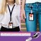 Boutilon ID Badge Holder with LanyardRetractable ID Badge Card Holders Detachable Neck Lanyard Strap with Badge Reel and Vertical ID Holder for Nurse Students Teachers Office StaffStarry Sky
