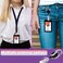 Boutilon ID Badge Holder with LanyardRetractable ID Badge Card Holders Detachable Neck Lanyard Strap with Badge Reel and Vertical ID Holder for Nurse Students Teachers Office StaffStarry Sky