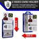 ID Stronghold RFID Blocking Secure Badge Holder Duolite 2 Card ID Holder Poly Carbonate Heavy Duty Hard Plastic ID Badge Holder USA Molded and Assembled FIPS 201 Approved Blue