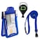 ID Stronghold Secure Badgeholder Classic 1 Card ID Badge Holder with Lanyard and Retractable Reel RFID Blocking Badge Holder Made in The USA 1 BlueBlue