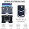 Indoula INDOULA Retractable Horizontal Badge HolderLarge ID Card Holder with 315 Retractable Reel and 4 Cards Slot1 PackBlack