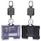 Indoula INDOULA Retractable Horizontal Badge HolderLarge ID Card Holder with 315 Retractable Reel and 4 Cards Slot1 PackBlack