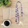 LanyardLanyard Japanese Art Lanyard Keychain ID Badge Holder Red Black Scenic Crane Cherry Blossom Seigaiha Wave Pattern Neck Strap for Work Office Women Men