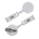 JBKHDTB 5 Pack Retractable ID Badge Holder Reels with Swivel Alligator Clip Bulk Pack Premium BadgeWhite