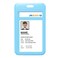 JINEASY ID 2 Pack Light Blue Hard Plastic Name Badge Holder Vertical ID Card Case