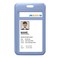 JINEASY ID 2 Pack Sky Blue Hard Plastic ID Badge Holder Vertical Badge ID Case