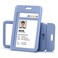 JINEASY ID 2 Pack Sky Blue Hard Plastic ID Badge Holder Vertical Badge ID Case