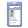 JINEASY ID 2 Pack Sky Blue Hard Plastic ID Badge Holder Vertical Badge ID Case