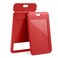 JINEASY ID Hard Plastic Vertical Badge Holders Heavy Duty ID Badge Protector Red 2 Pack