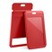 JINEASY ID Hard Plastic Vertical Badge Holders Heavy Duty ID Badge Protector Red 2 Pack