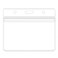 KINGSUM Horizontal Badge Holders Sealable Waterproof Clear Plastic Name Tag ID Card Holder 25Pcs