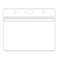 KINGSUM Horizontal Badge Holders Sealable Waterproof Clear Plastic Name Tag ID Card Holder 25Pcs