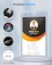 KTRIO ID Badge Holder Clear Acrylic Card Holder with Thumb Slot Holds 2 Cards Vertical Badge Holder for Nurses Students Office Staff 2 Pack