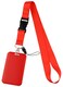 moxunmo Lanyard ID Holder Red Lanyard for Keys ID Badges Keychain Vertical Name Badge Holder with Clip