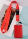 moxunmo Lanyard ID Holder Red Lanyard for Keys ID Badges Keychain Vertical Name Badge Holder with Clip
