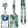 LONNAONE Lanyard with Badge HolderRetractable Badge Reel with Detachable Neck Lanyard Strap and Vertical ID Holder for Nurse Doctor Students Office Staff Jade Golden Marble