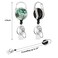 LONNAONE Lanyard with Badge HolderRetractable Badge Reel with Detachable Neck Lanyard Strap and Vertical ID Holder for Nurse Doctor Students Office Staff Jade Golden Marble