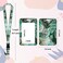 LONNAONE Lanyard with Badge HolderRetractable Badge Reel with Detachable Neck Lanyard Strap and Vertical ID Holder for Nurse Doctor Students Office Staff Jade Golden Marble