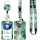 LONNAONE Lanyard with Badge HolderRetractable Badge Reel with Detachable Neck Lanyard Strap and Vertical ID Holder for Nurse Doctor Students Office Staff Jade Golden Marble