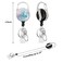 LONNAONE Lanyard with Badge HolderRetractable Badge Reel with Detachable Neck Lanyard Strap and Vertical ID Holder for Nurse Doctor Students Office Staff Lanyard Abstract Cyan Marble