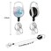LONNAONE Lanyard with Badge HolderRetractable Badge Reel with Detachable Neck Lanyard Strap and Vertical ID Holder for Nurse Doctor Students Office Staff Lanyard Abstract Cyan Marble