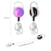 LONNAONE Lanyard with Badge HolderRetractable Badge Reel with Detachable Neck Lanyard Strap and Vertical ID Holder for Nurse Doctor Students Office Staff Lanyard Blue Purple Marble