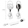 LONNAONE Lanyard with Badge HolderRetractable Badge Reel with Detachable Neck Lanyard Strap and Vertical ID Holder for Nurse Doctor Students Office Staff Lanyard Classcial White Marble