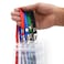 SLanC Lanyards 50 Pcs Bulk Lanyard for Id Badges Flat Red Lanyard with Badge Clip Swivel Hook 50 Red
