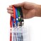 SLanC Lanyards 50 Pcs Bulk Lanyard for Id Badges Flat Red Lanyard with Badge Clip Swivel Hook 50 Red