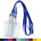 Ollain Lanyards with ID Badge Holder Name Tags Card Labels Lanyard String Keys Custom Necklace J Hooks Clip 50Pack Clear Plastic Vertical Waterproof ID Badge Nametags annd 50 Pack Lanyards
