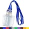 Ollain Lanyards with ID Badge Holder Name Tags Card Labels Lanyard String Keys Custom Necklace J Hooks Clip 50Pack Clear Plastic Vertical Waterproof ID Badge Nametags annd 50 Pack Lanyards