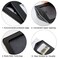 Larpur Pack of 2 Genuine Leather Badge Holders with 1 Clear ID Window Vertical ID Card Holders for Work School Exhibition Black