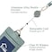 Larpur Vertical ID Badge Holders PU Leather ID Card Holder Detachable Neck Lanyard and Retractable Reel with 1 Clear Window 2 Card Slots Lake Blue