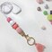 LFaize Beaded lanyardid badge lanyardteacher lanyardsilicon lanyard Peach