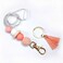 LFaize Beaded lanyardid badge lanyardteacher lanyardsilicon lanyard Peach