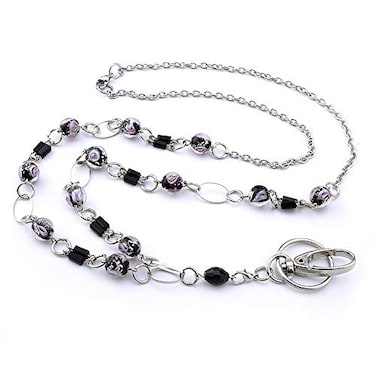 LUXIANDA Generous Lanyard for Keys Badge Lanyards for Women ID Necklaces Badge Holder Stainless Steel Chain