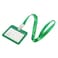 MECCANIXITY ID Badge Holder 4x31 Inch Horizontal Name Tag ABS Double Sided Clear Window with Detachable Neck Lanyard Green
