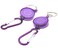 Micro Trader s 2 X Purple Retractable Key Chain Badge Reel Carabiner Recoil Holder Pass Id Card