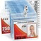 MIFFLIN MifflinUSA Horizontal Card Protector with Metal Clip and Vinyl Straps Clear 4x3 Inch 250 Pack Waterproof PVC ID Name Badge Holder with Clip