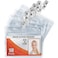 MIFFLIN MifflinUSA Horizontal Plastic Card Holder with Metal Clip and Vinyl Straps Clear 35x225 Inch 10 Pack Waterproof PVC ID Name Badge Holder with Clip