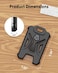 MNGARISTA 2 Pack Heavy Duty Badge Holder Vertical ID Card Holder for Credit Cards Clear ID Window All PC Polycarbonate Plastic Housing 5 Cards Capacity Builtin Elastic Clip Black