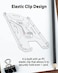MNGARISTA 2 Pack Heavy Duty Badge Holder Vertical ID Card Holder for Credit Cards Clear ID Window All PC Polycarbonate Plastic Housing 5 Cards Capacity Builtin Elastic Clip Black