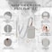 MONDO DESIGNS 2in1 ID Badge Holder Lanyard Wallet MultiUse Womens Small Wallet with Removable Wristlet Neck Lanyard Clear Window 5 Card Slots Phone Holder Ring Keychain Off White