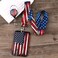 moxunmo Key Lanyard for Men ID Badges with Retractable Reel Clip Badge Holder Cool American Flag Keychain Lanyard