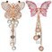 Artscope Nurse Retractable Badge Reel Bling Badge Reel Clip Crystal ID Name Badge Holder with 360 Swivel Alligator Clip Diamond Butterfly