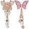 Artscope Nurse Retractable Badge Reel Bling Badge Reel Clip Crystal ID Name Badge Holder with 360 Swivel Alligator Clip Diamond Butterfly