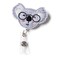 Nurseology Nurse Badge Reel Retractable Nursing Name Badge Holder Felt Badge Reel for Nurses Students Teachers Cute Badge Reels for Nurses Alligator Clip Koala