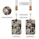 OTVEE Badge Holder PU Leather ID Card Case Wallet with Neck Lanyard and Key Ring Cow Skin